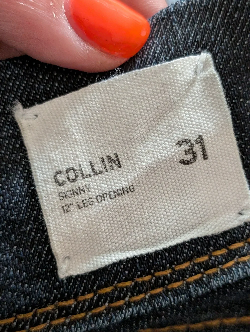 Hudson Collin Jeans Dark Wash Mid Rise Stretch Size 31 - Picture 6 of 7